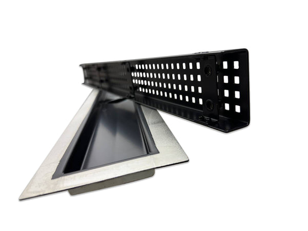 71 Inch Black Linear Shower Drain Square Design, Drains Unlimited