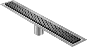 71 Inch Black Linear Shower Drain Square Design, Drains Unlimited