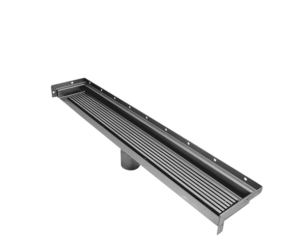 Drains Unlimited Wall-to-Wall Linear Shower Drain, Polished Wedgewire Design