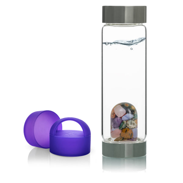 VitaJuwel ViA Gem-Water Bottle with GemPod and Loop Caps