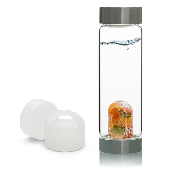 VitaJuwel ViA Gem-Water Bottle with GemPod and Loop Caps