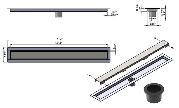 Hidden Linear Shower Drain | SereneDrains