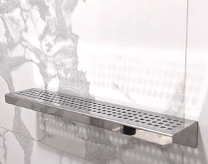 24 Inch Polished Stainless Steel Wall-Mounted Large Shower Shelf