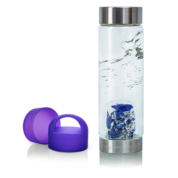 VitaJuwel ViA Gem-Water Bottle with GemPod and Loop Caps