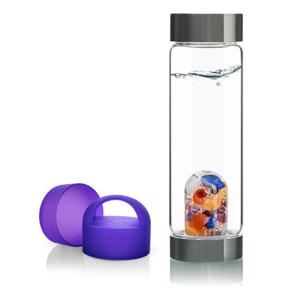 VitaJuwel ViA Gem-Water Bottle with GemPod and Loop Caps