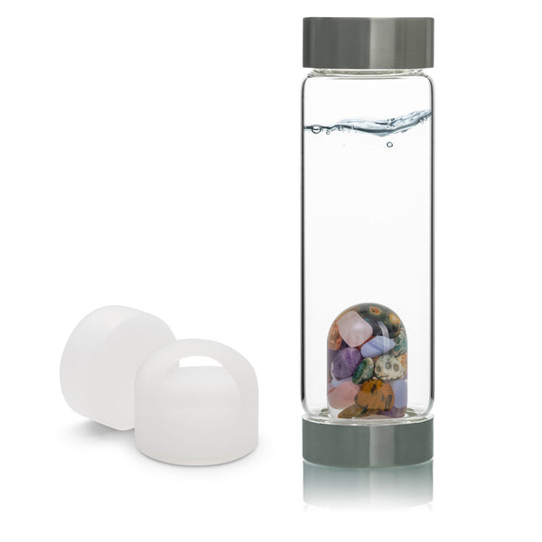 VitaJuwel ViA Gem-Water Bottle with GemPod and Loop Caps