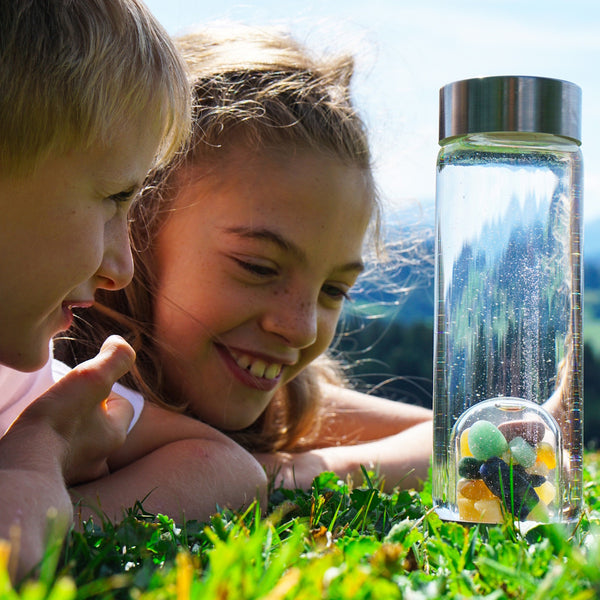 VitaJuwel ViA GemWater Bottle with GemPod and Loop Caps