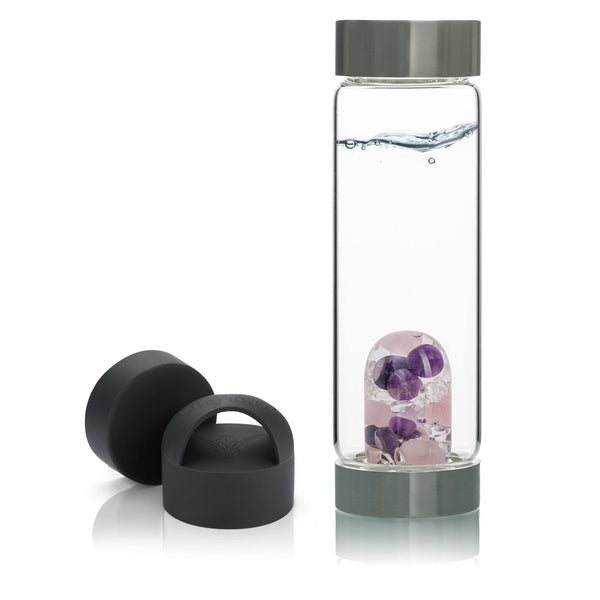 VitaJuwel ViA Gem-Water Bottle with GemPod and Loop Caps - Wellness