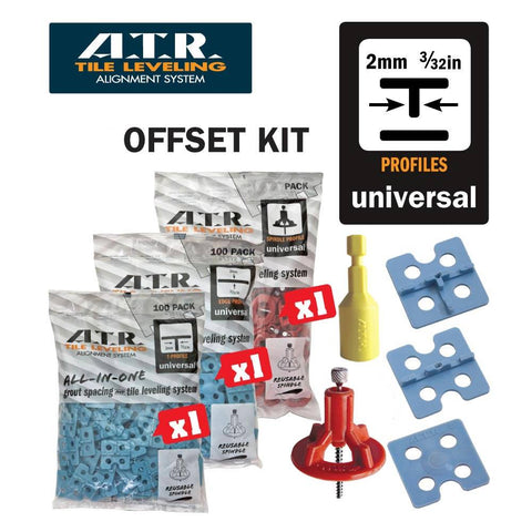 ATR Tile Leveling System 250 Kit, 190 Sq Ft Offset Layout